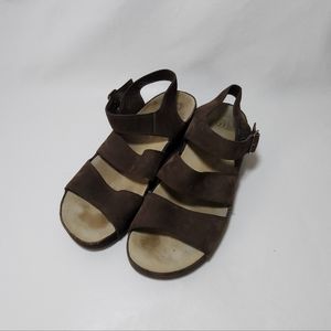 TEVA "Milan" brown leather sz 8 womans sandals COMFORT SHOES